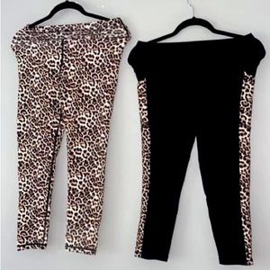 Zyia leggings , $40 each pair , leopard print